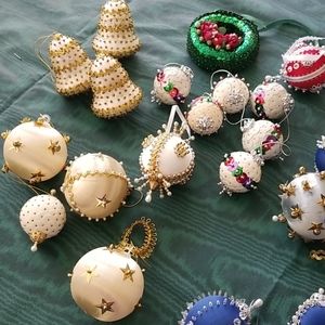 Homemade Christmas ornaments.